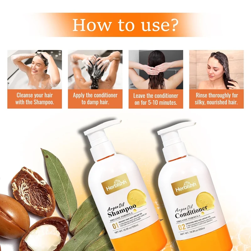 Herbishh Arganöl-Shampoo und -Spülung