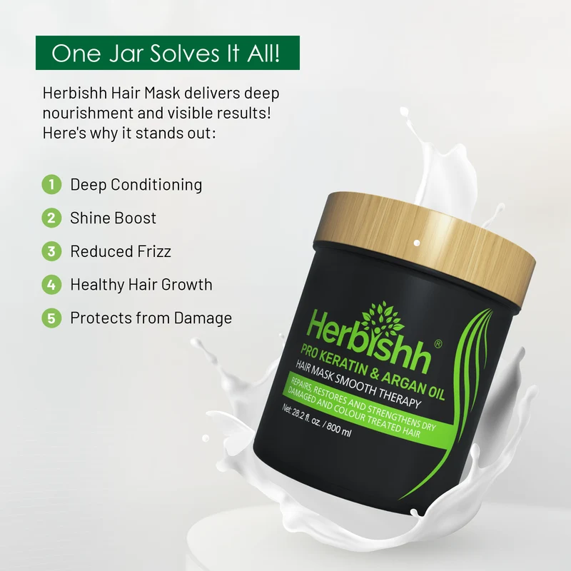 Pro Keratin Argan Haarmaske 800 ml – Herbishh