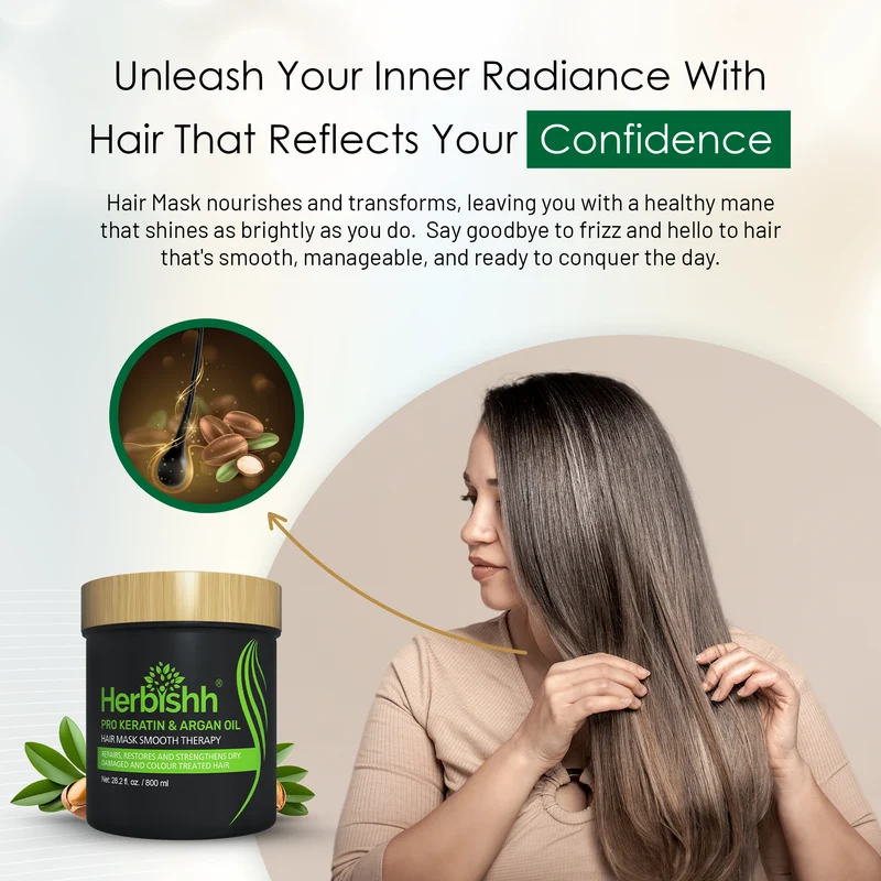 Pro Keratin Argan Haarmaske 800 ml – Herbishh