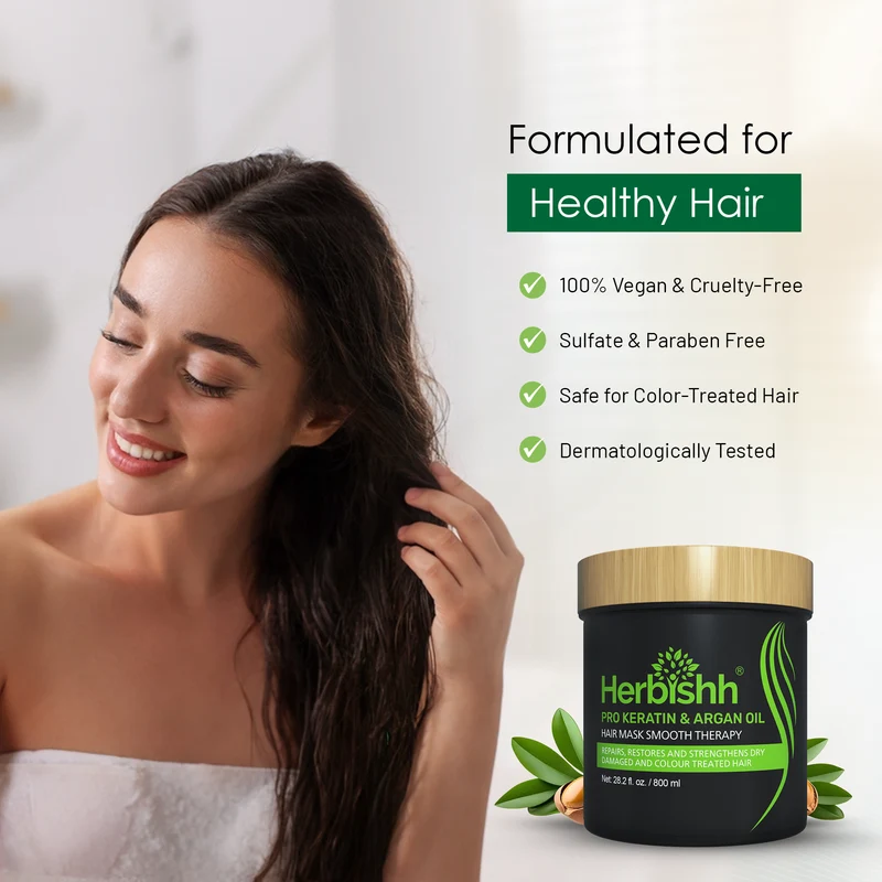 Pro Keratin Argan Haarmaske 800 ml – Herbishh