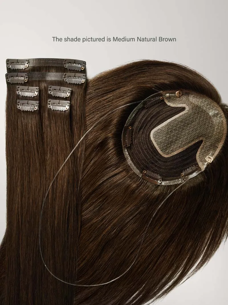 14" Off Black Hair Topper & 12” Thinning Hair Fill-Ins Bundle (115g)