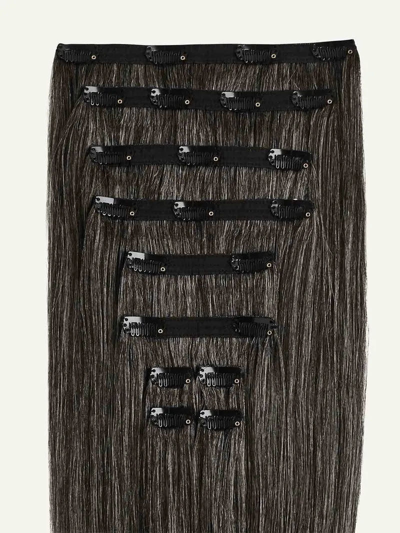 20" Classic Dark Gray Clip-Ins (160g)