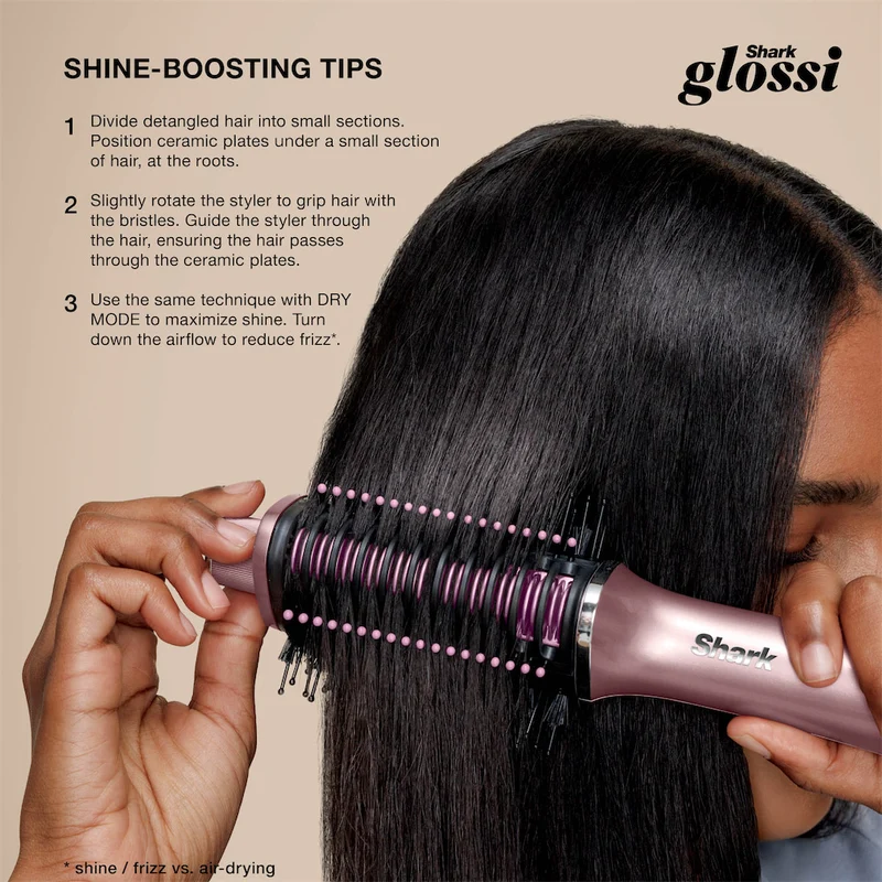 Glossi 2-in-1 Hot Tool and Air Glosser - Peony Pink