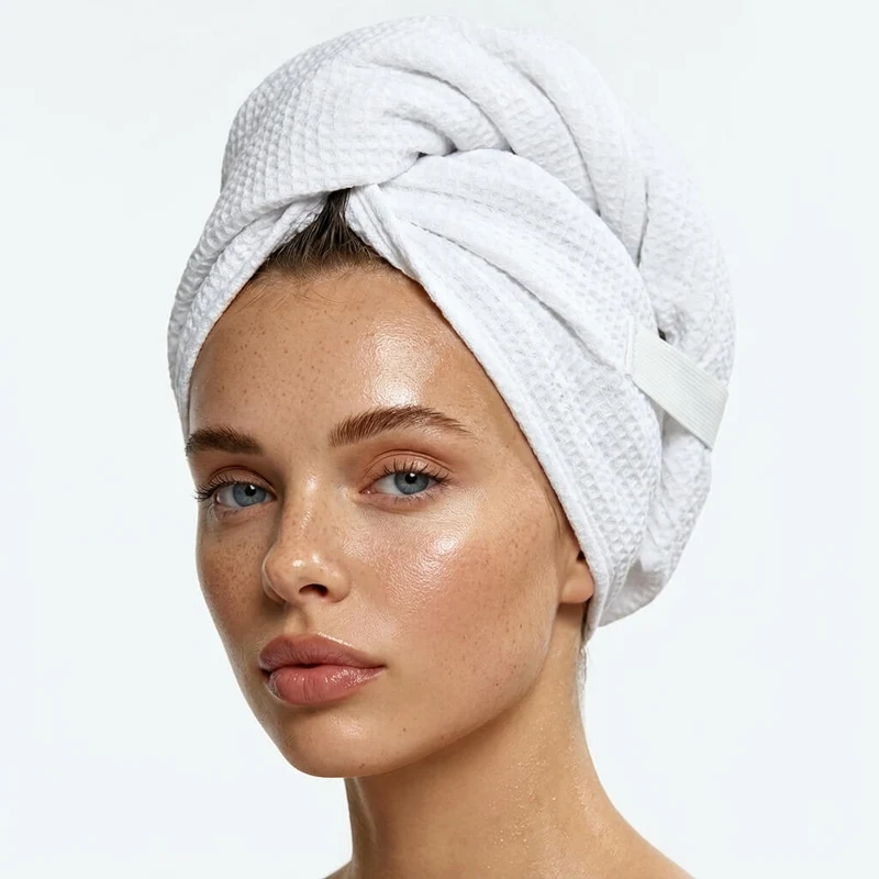 Brushology Waffle Hair Towel