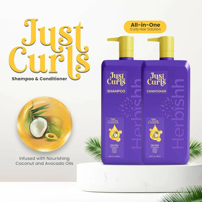 Just Curls Shampoo & Spülung Set - Herbishh