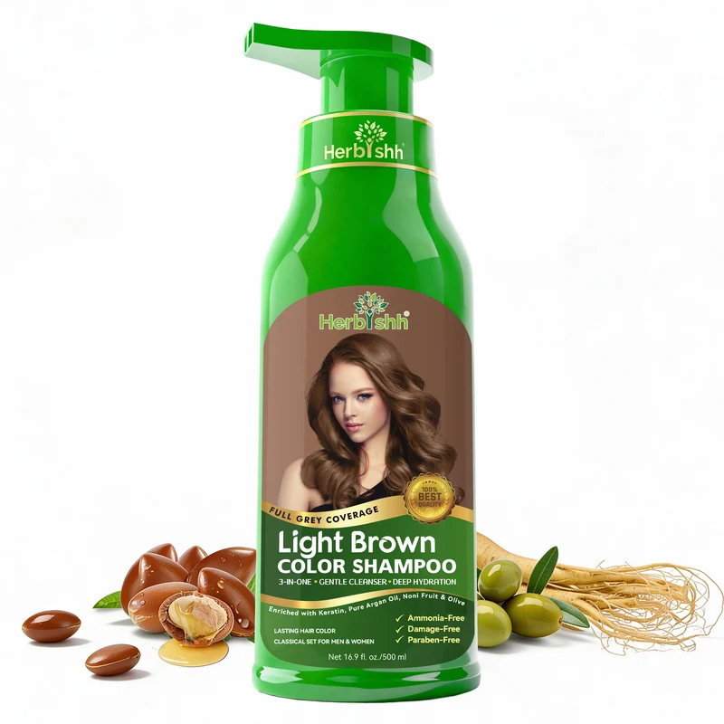 Hellbraunes Haarfarbshampoo – Herbishh