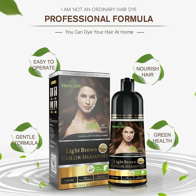 Hellbraunes Haarfarbshampoo – Herbishh