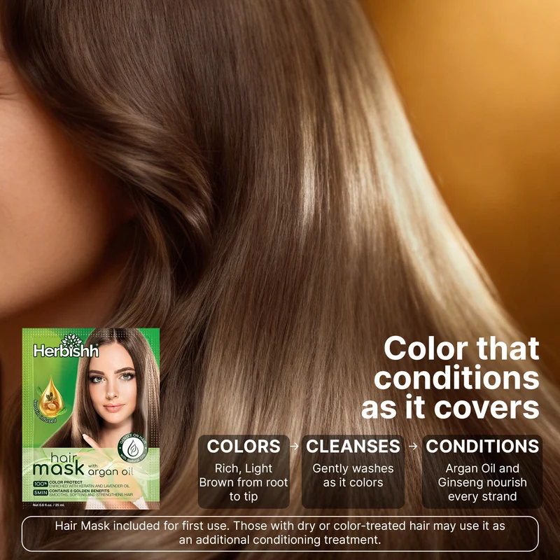 Hellbraunes Haarfarbshampoo – Herbishh