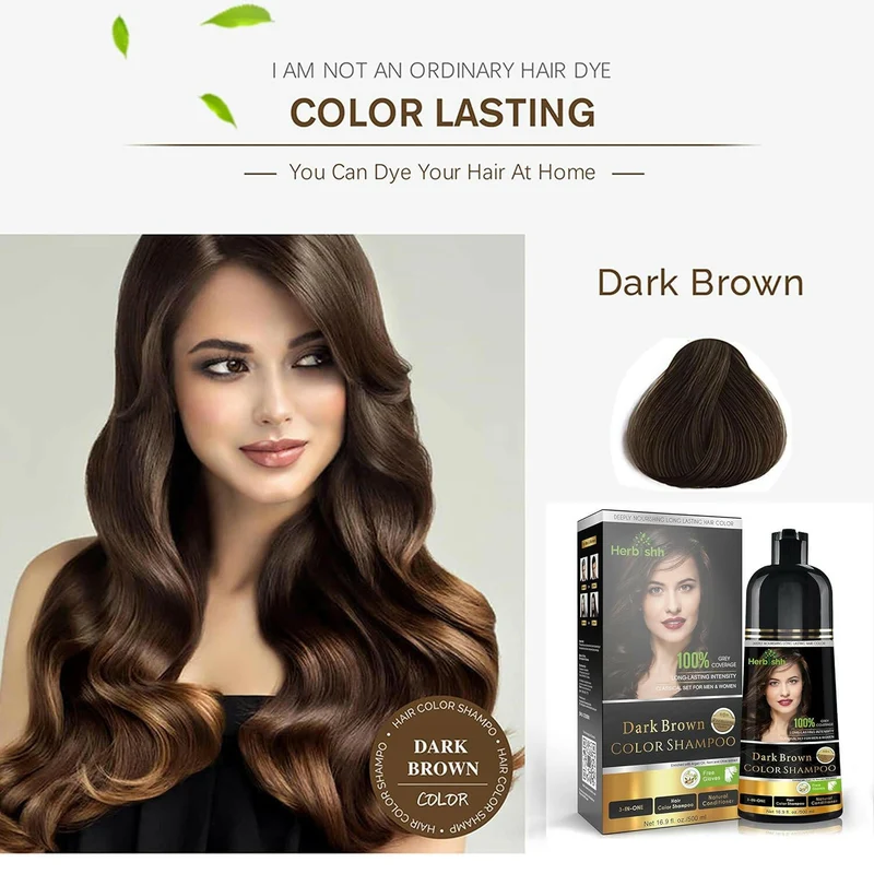 Dunkelbraunes Haarfarbshampoo – Herbishh