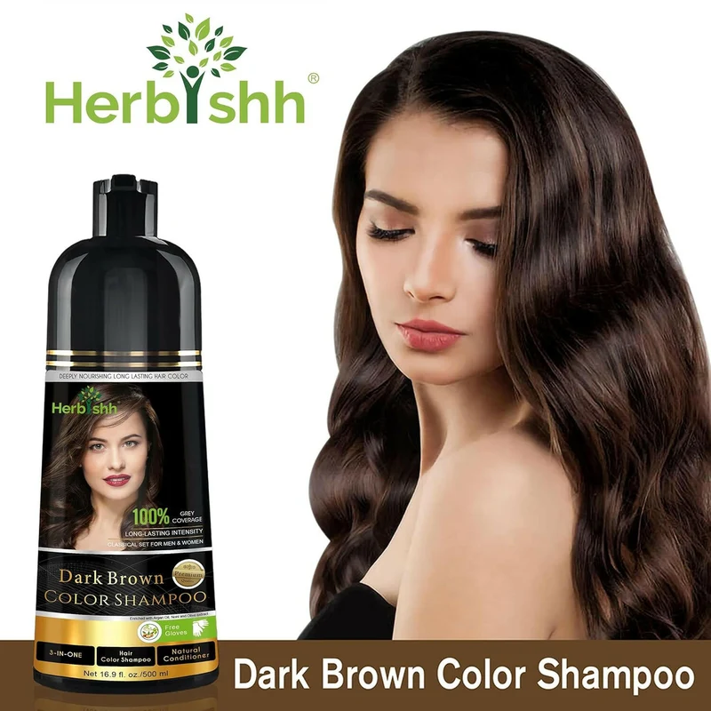 Dunkelbraunes Haarfarbshampoo – Herbishh