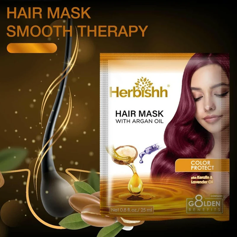 Keratin-Argan-Haarmaske – Herbishh 25 ml