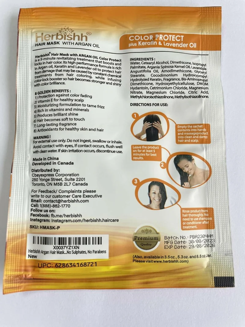 Keratin-Argan-Haarmaske – Herbishh 25 ml