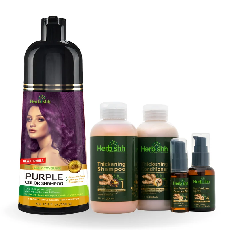 Farbshampoo mit Haarvolumen-Set – Herbishh