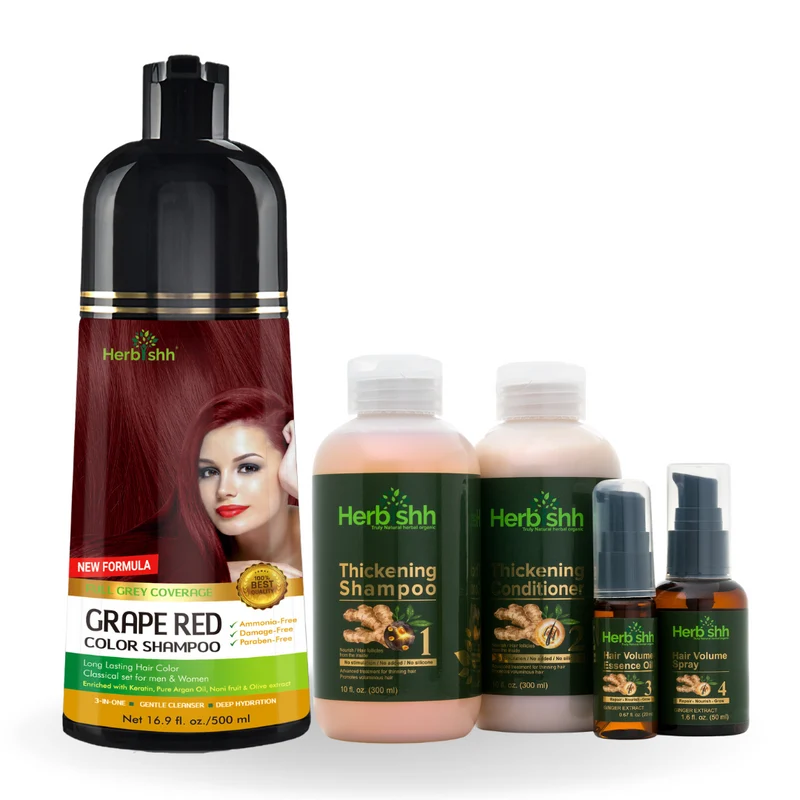 Farbshampoo mit Haarvolumen-Set – Herbishh