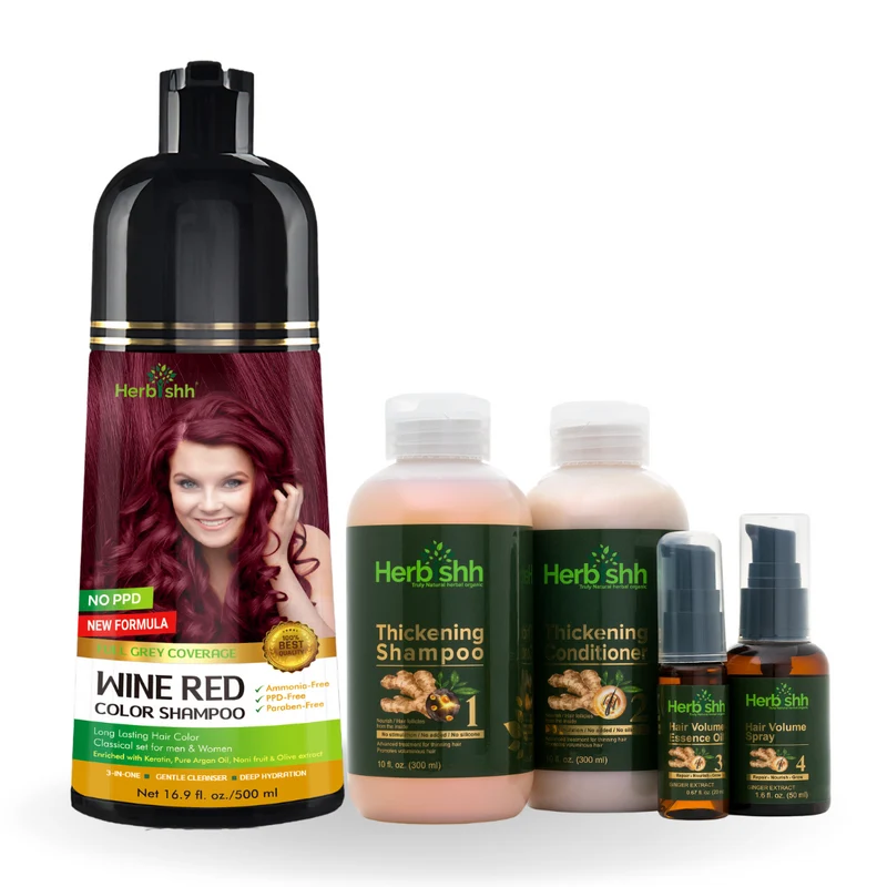 Farbshampoo mit Haarvolumen-Set – Herbishh