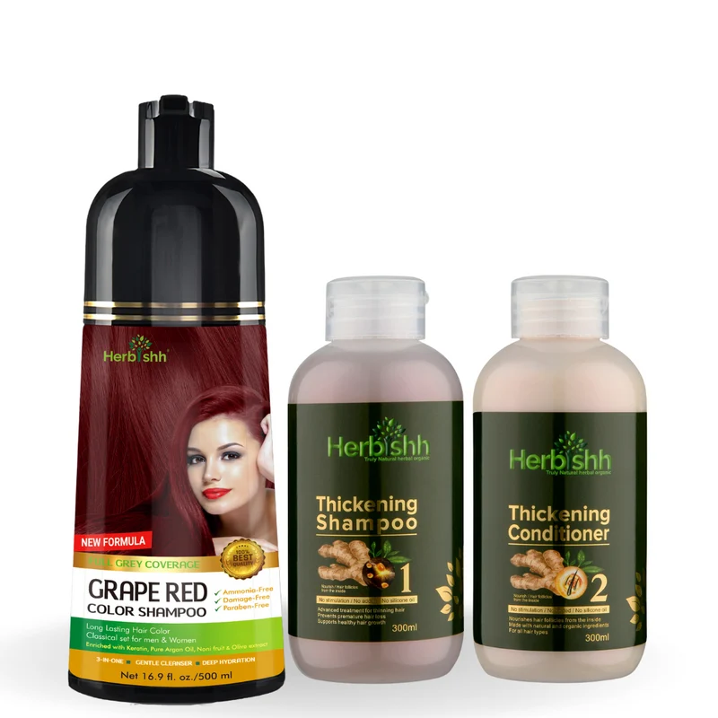 Haarfarbenshampoo & Haarverdichtungs-Kombination