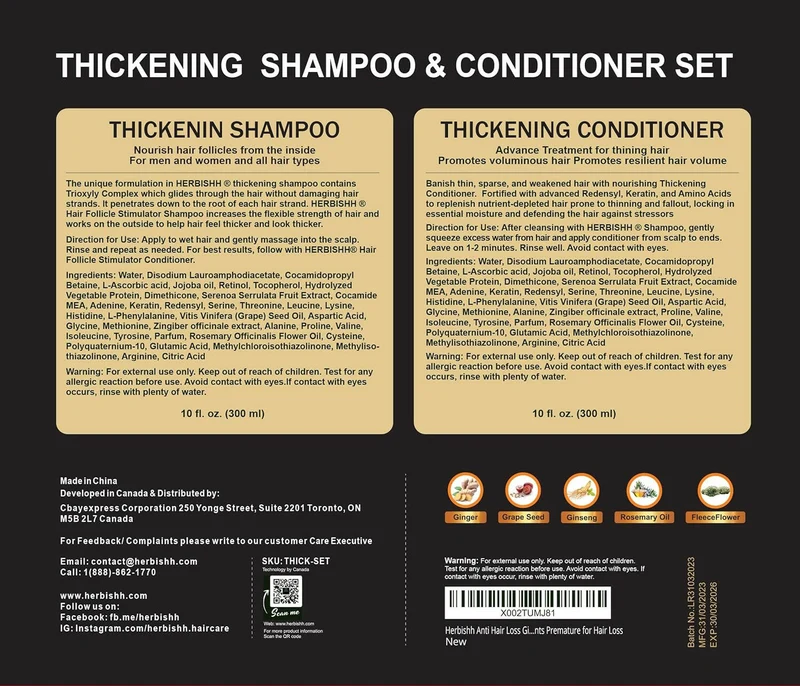 Haarfarbenshampoo & Haarverdichtungs-Kombination