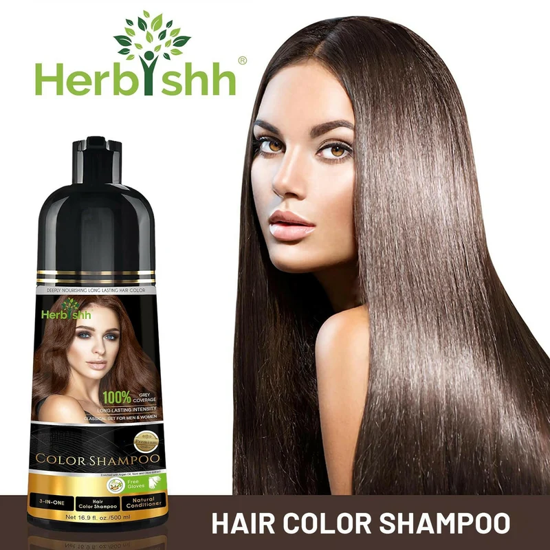 Haarfarbenshampoo, Keratinshampoo & Conditioner-Set mit Ingweröl