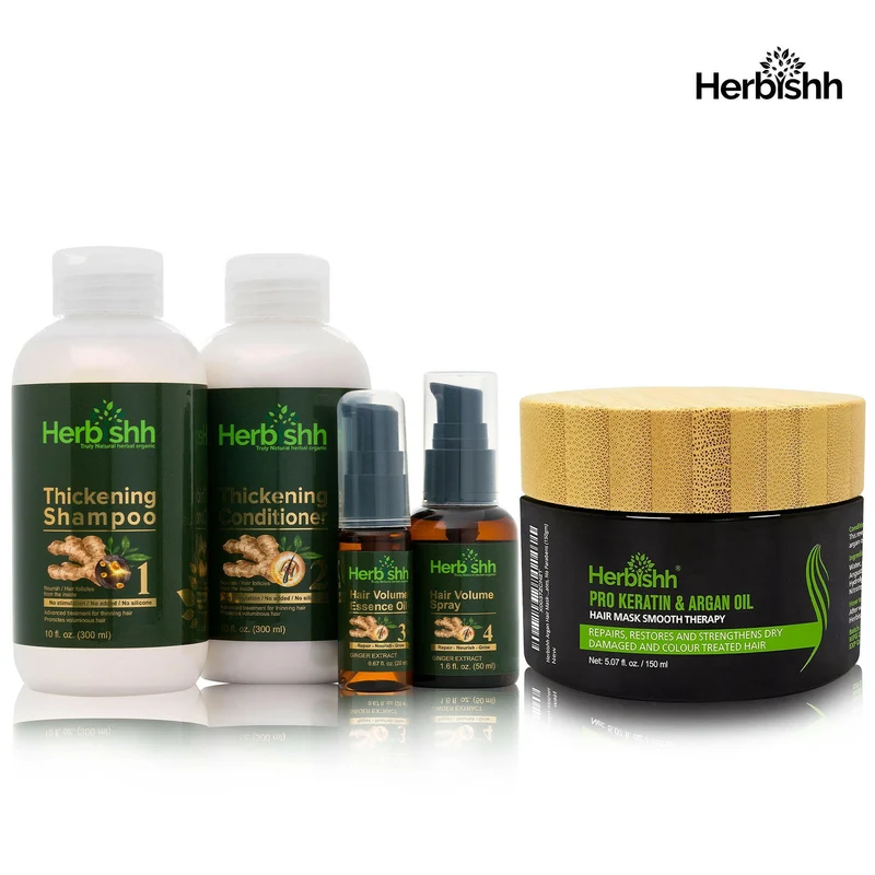 Haarvolumen-Set mit Pro-Keratin-Haarmaske - Herbishh
