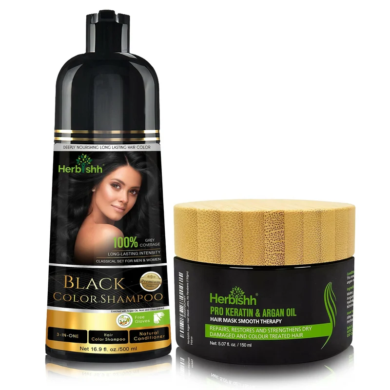 Haarfarben-Shampoo & Haarmaske-Kombination – Herbishh