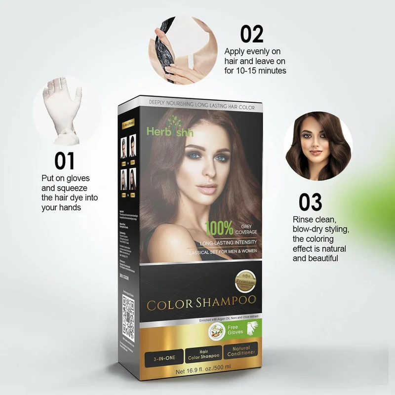 Haarfarben-Shampoo & Haarmaske-Kombination – Herbishh