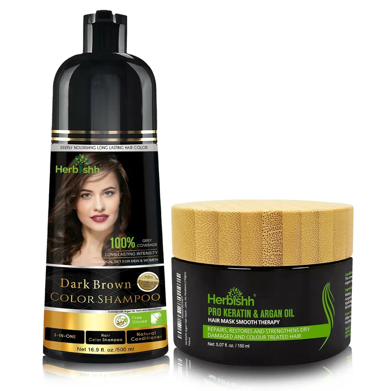Haarfarben-Shampoo & Haarmaske-Kombination – Herbishh
