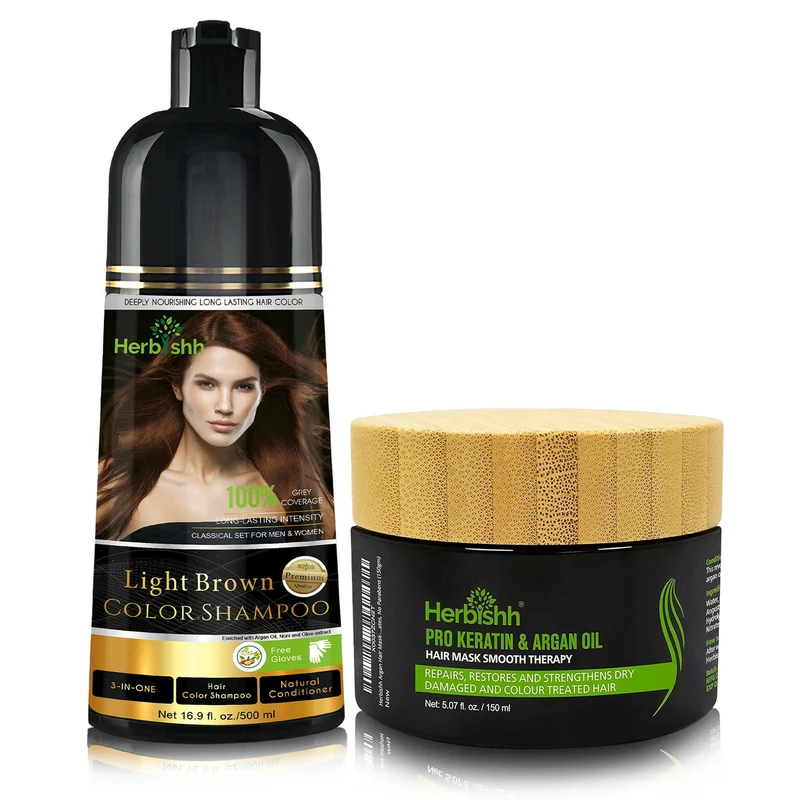 Haarfarben-Shampoo & Haarmaske-Kombination – Herbishh