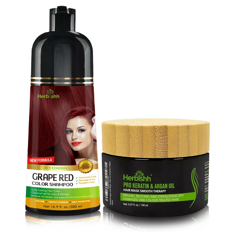 Haarfarben-Shampoo & Haarmaske-Kombination – Herbishh