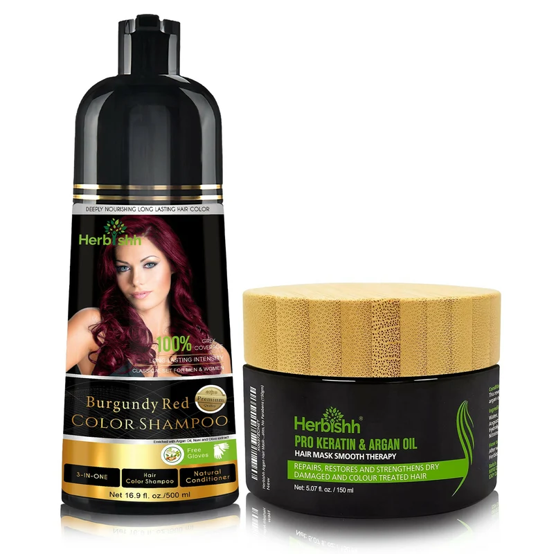 Haarfarben-Shampoo & Haarmaske-Kombination – Herbishh