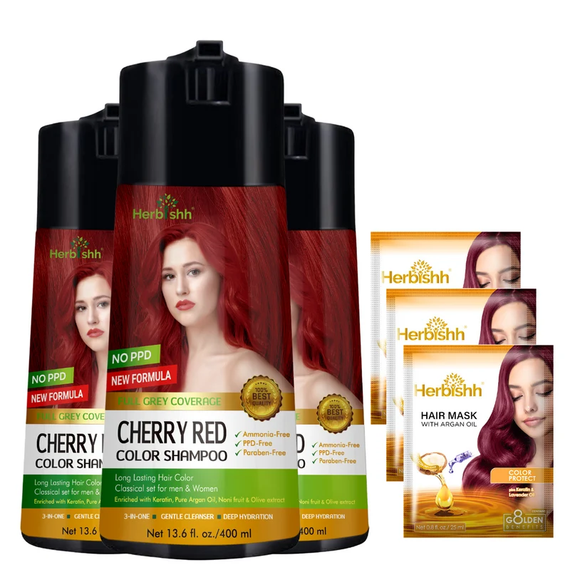 Beim Kauf von 3 PPD-freien Colorationsshampoos erhalten Sie 2 Haarmasken gratis dazu.