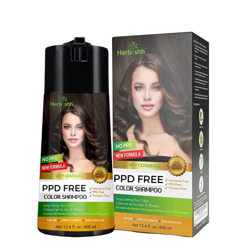 PPD-freies natürliches Haarfärbeshampoo - Herbishh