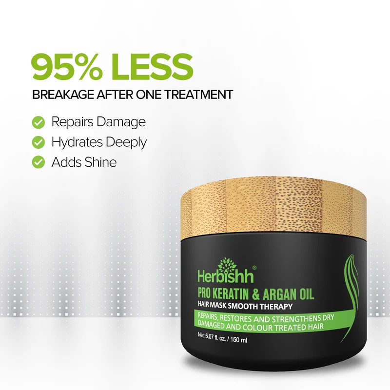 Pro Keratin Argan Haarmaske 150 g – Herbishh