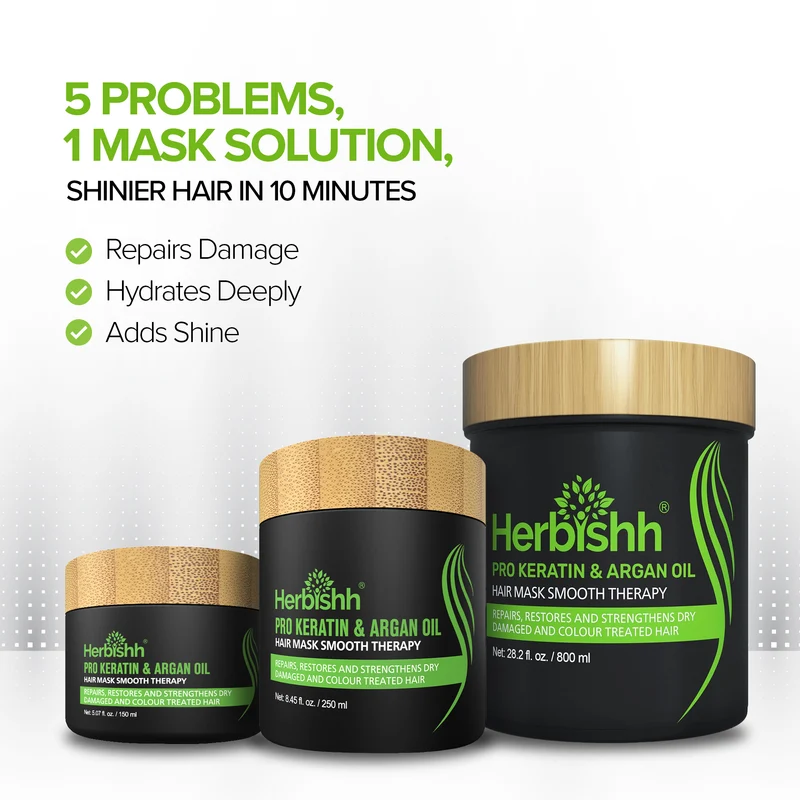 Pro Keratin Argan Haarmaske – Herbishh
