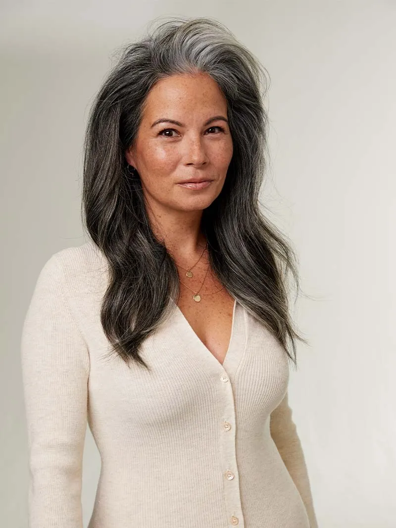 16" Seamless Dark Gray Clip-Ins (160g)