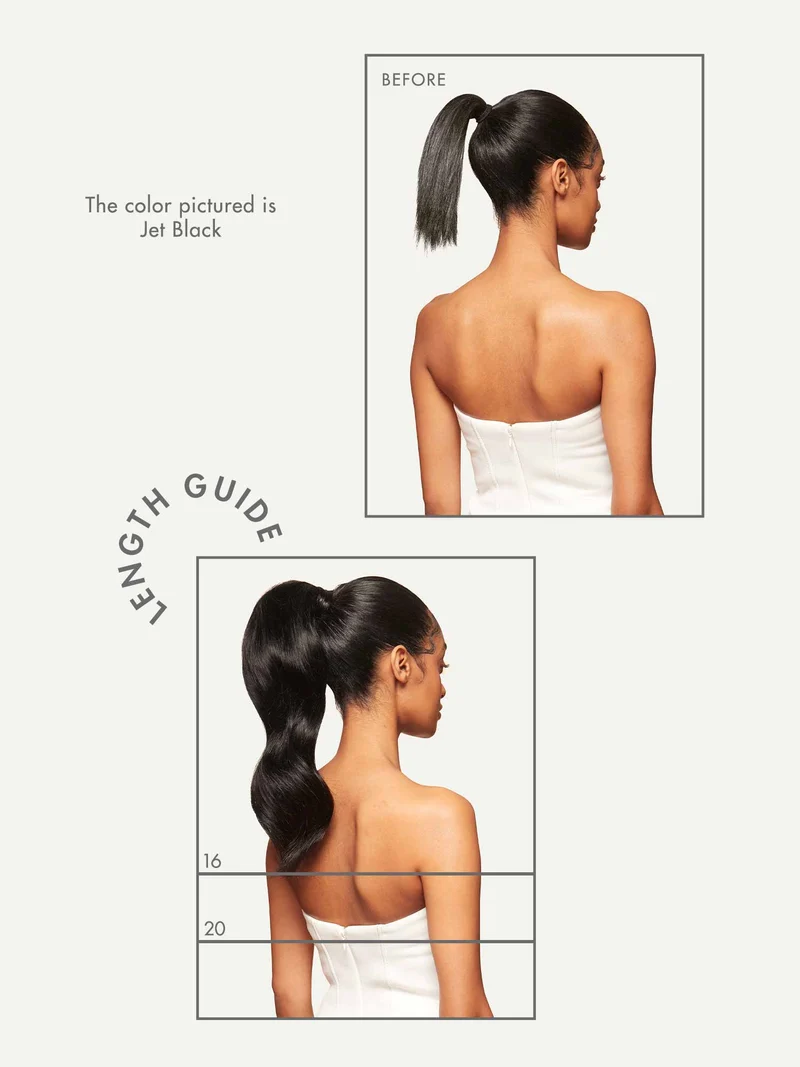 16" Chocolate Brown Balayage Ponytail Extension (100g)