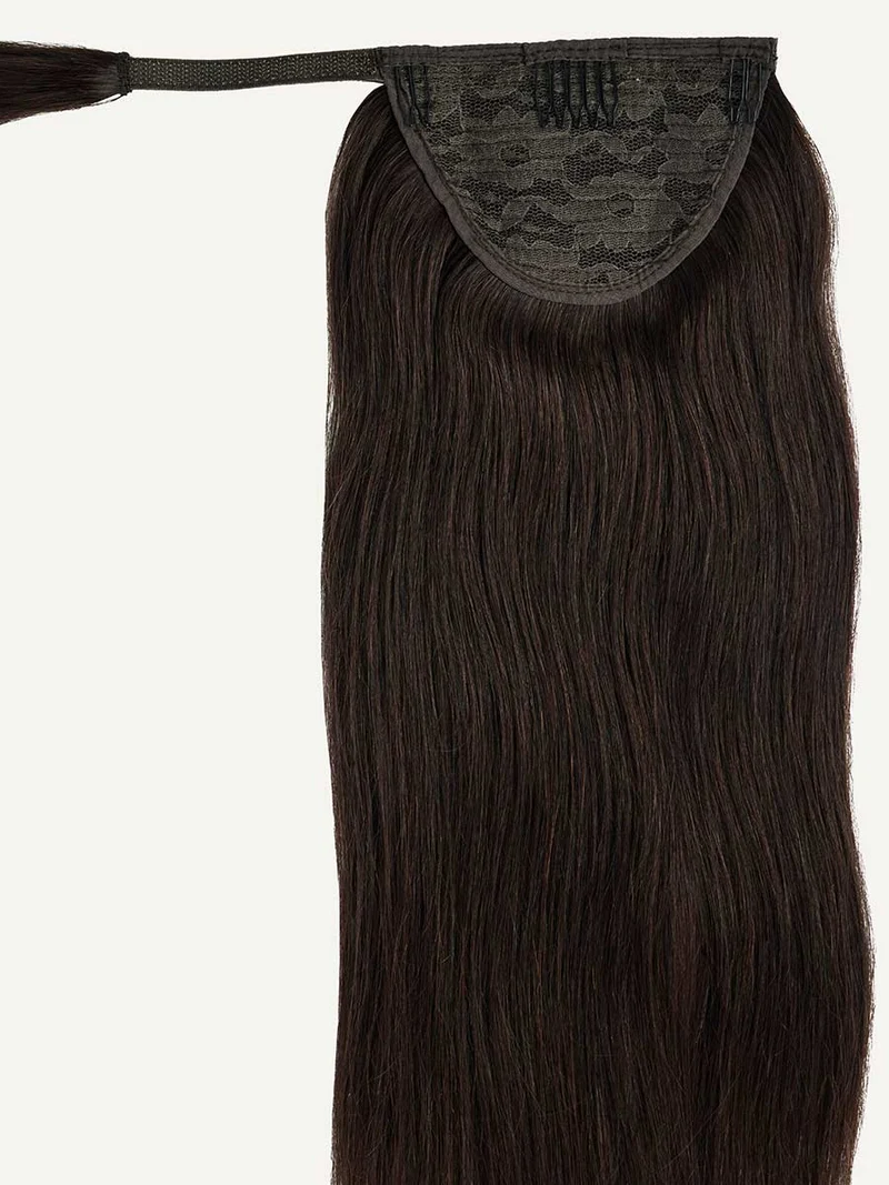 16" Dark Brown Ponytail Extension (100g)