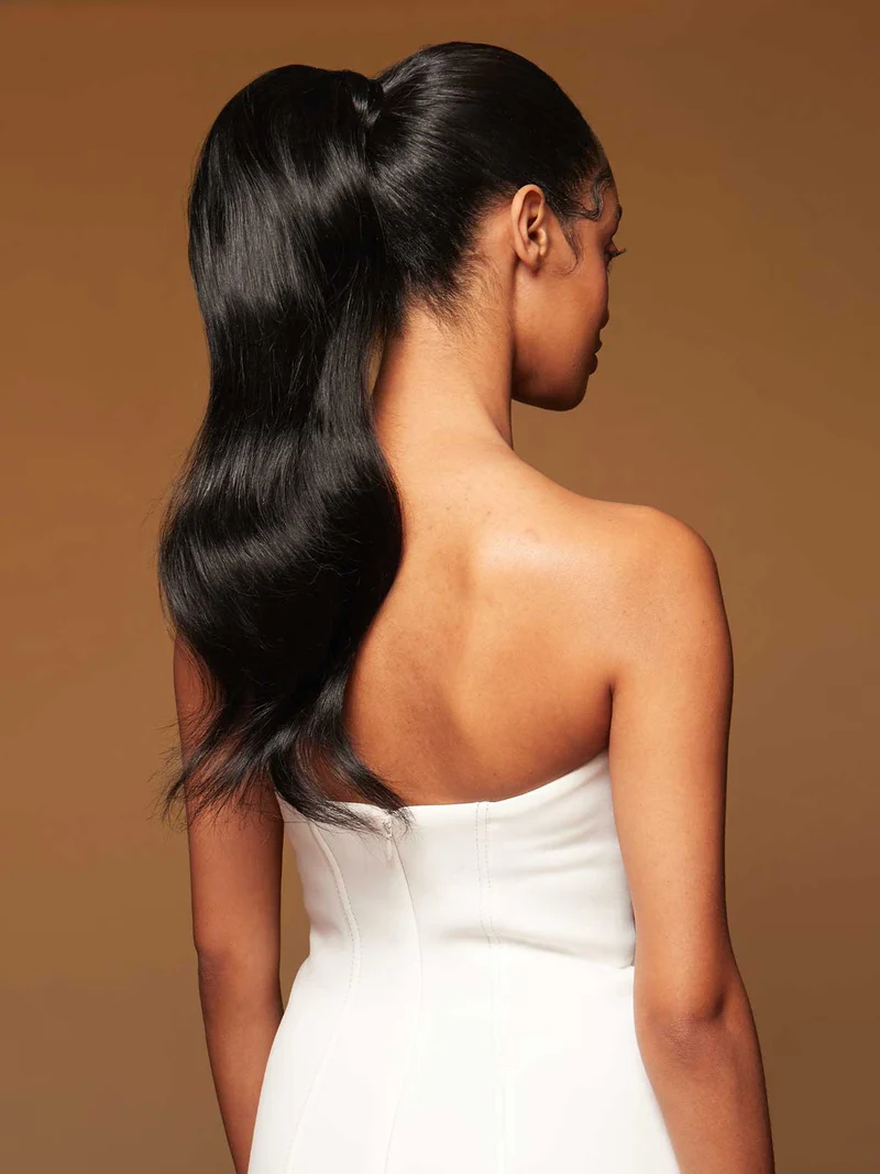 20" Jet Black Ponytail Extension (120g)