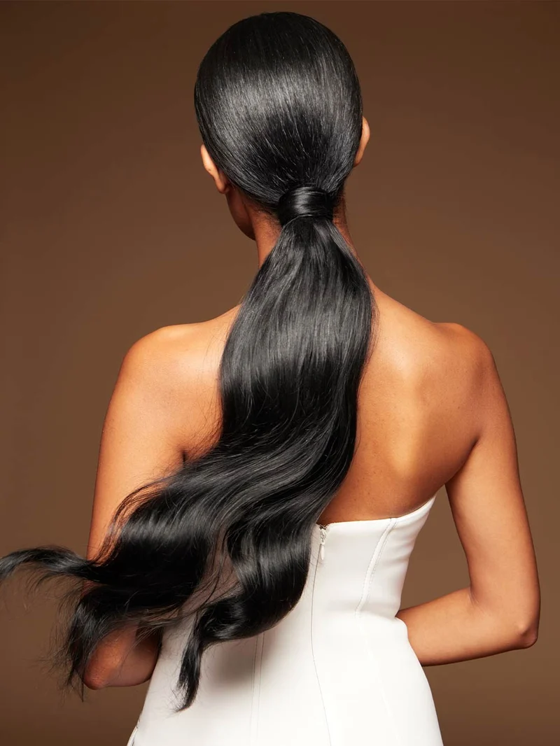20" Jet Black Ponytail Extension (120g)