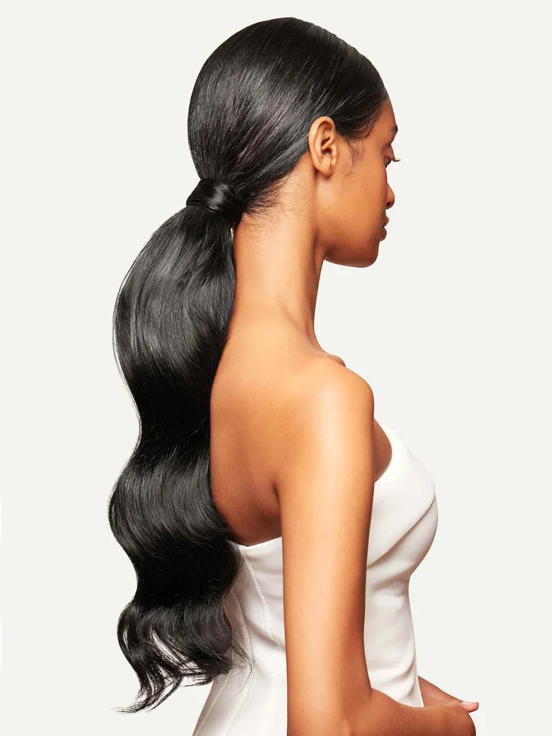 20" Jet Black Ponytail Extension (120g)
