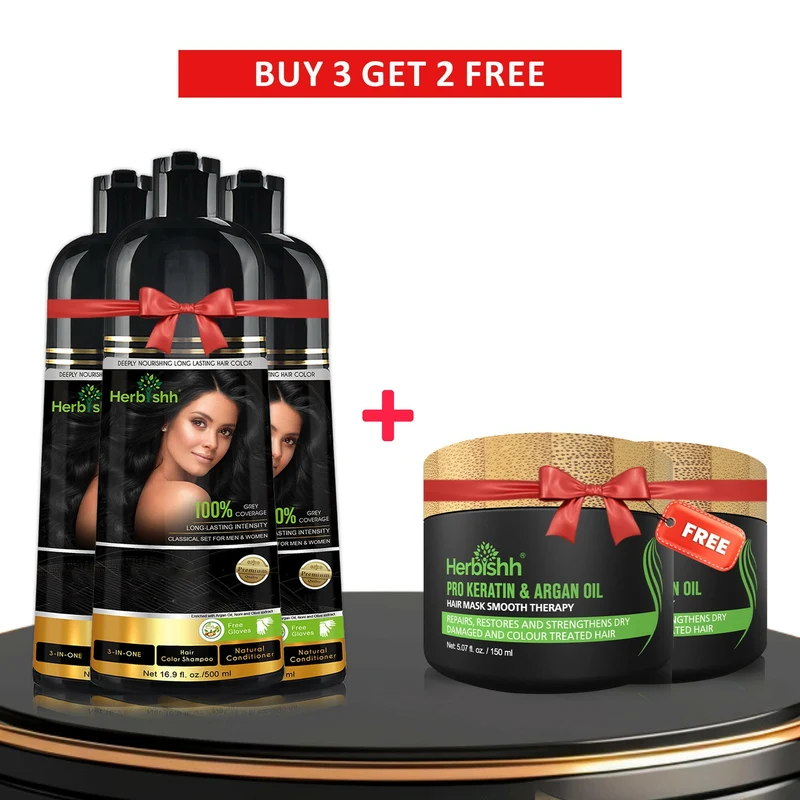Beim Kauf von 3 Farbshampoos erhalten Sie 2 Haarmaske gratis dazu.