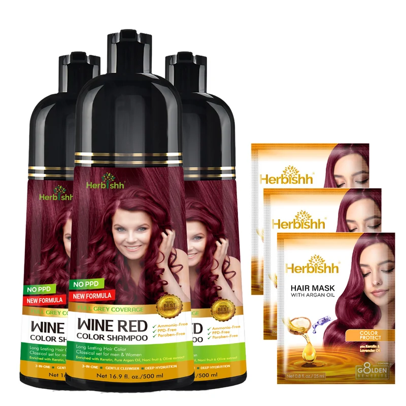 Beim Kauf von 3 Farbshampoos erhalten Sie 2 Haarmaske gratis dazu.