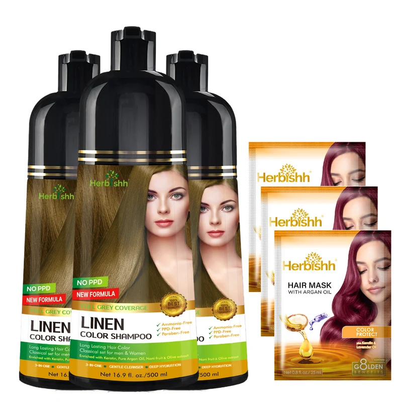 Beim Kauf von 3 Farbshampoos erhalten Sie 2 Haarmaske gratis dazu.