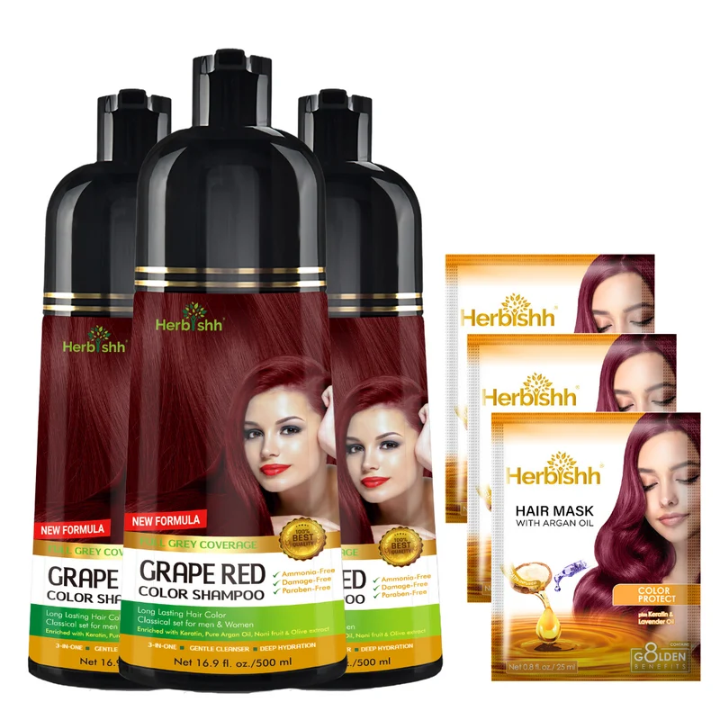 Beim Kauf von 3 Farbshampoos erhalten Sie 2 Haarmaske gratis dazu.
