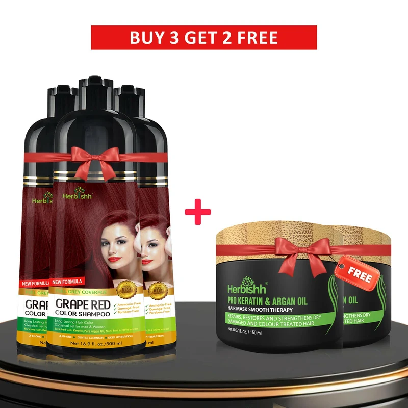Beim Kauf von 3 Farbshampoos erhalten Sie 2 Haarmaske gratis dazu.