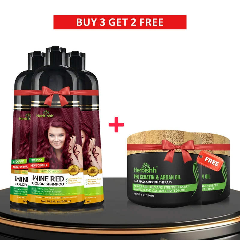 Beim Kauf von 3 Farbshampoos erhalten Sie 2 Haarmaske gratis dazu.