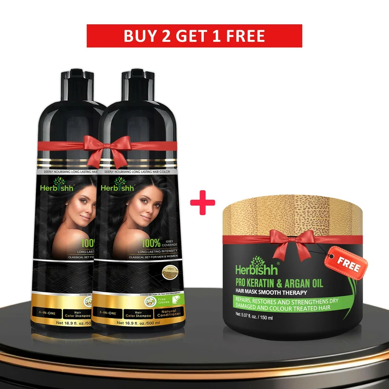 Beim Kauf von 2 Farbshampoos erhalten Sie 1 Haarmaske gratis dazu.