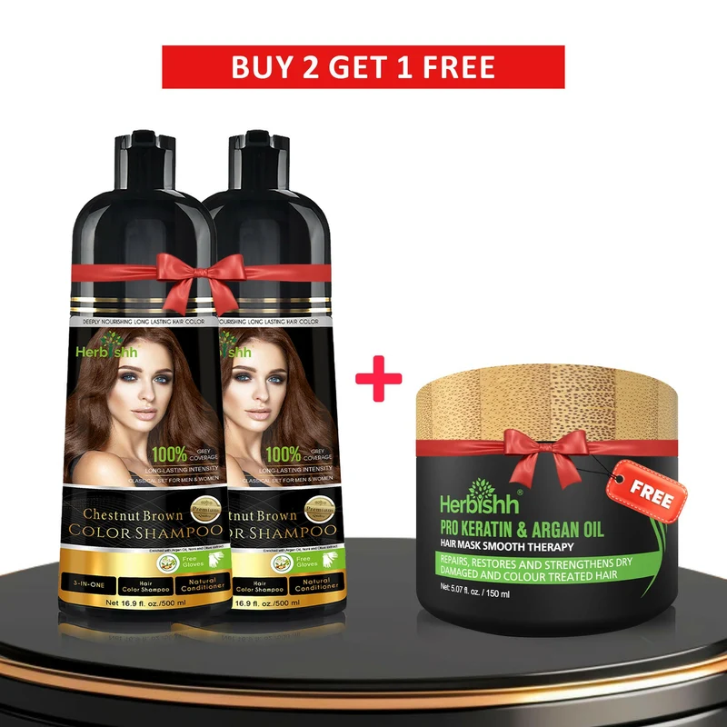 Beim Kauf von 2 Farbshampoos erhalten Sie 1 Haarmaske gratis dazu.