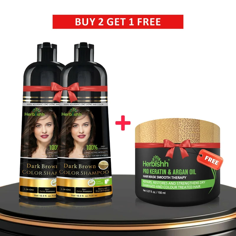 Beim Kauf von 2 Farbshampoos erhalten Sie 1 Haarmaske gratis dazu.