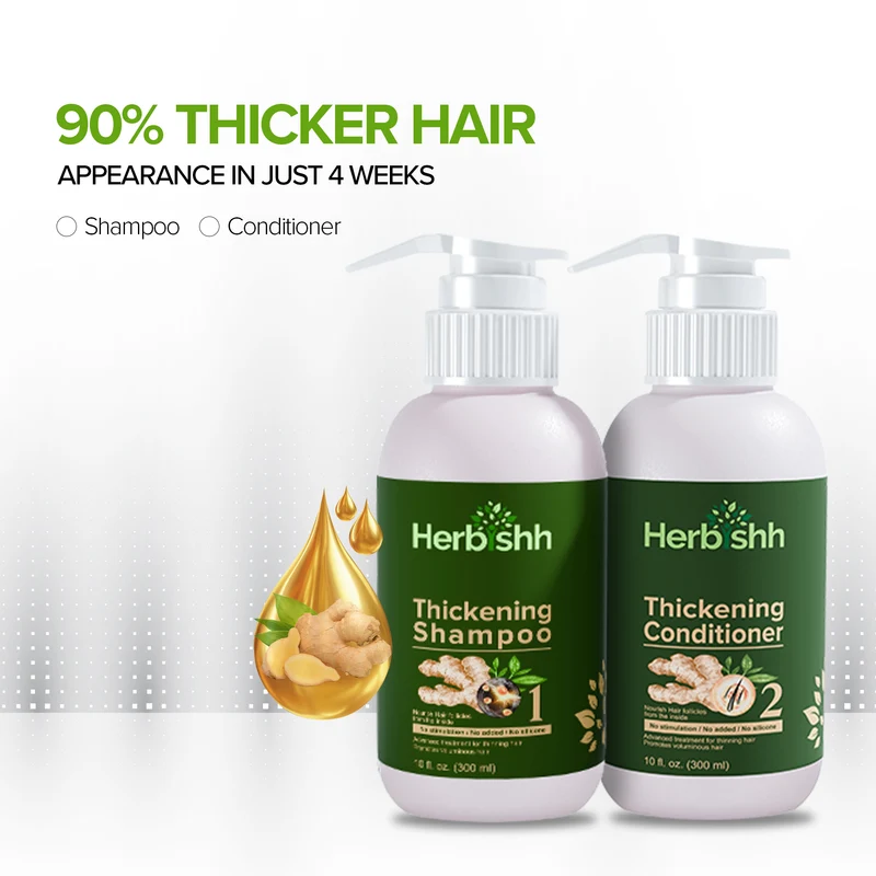 Set aus Shampoo und Spülung zur Haarverdichtung – Herbishh