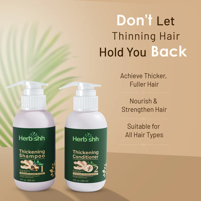 Set aus Shampoo und Spülung zur Haarverdichtung – Herbishh